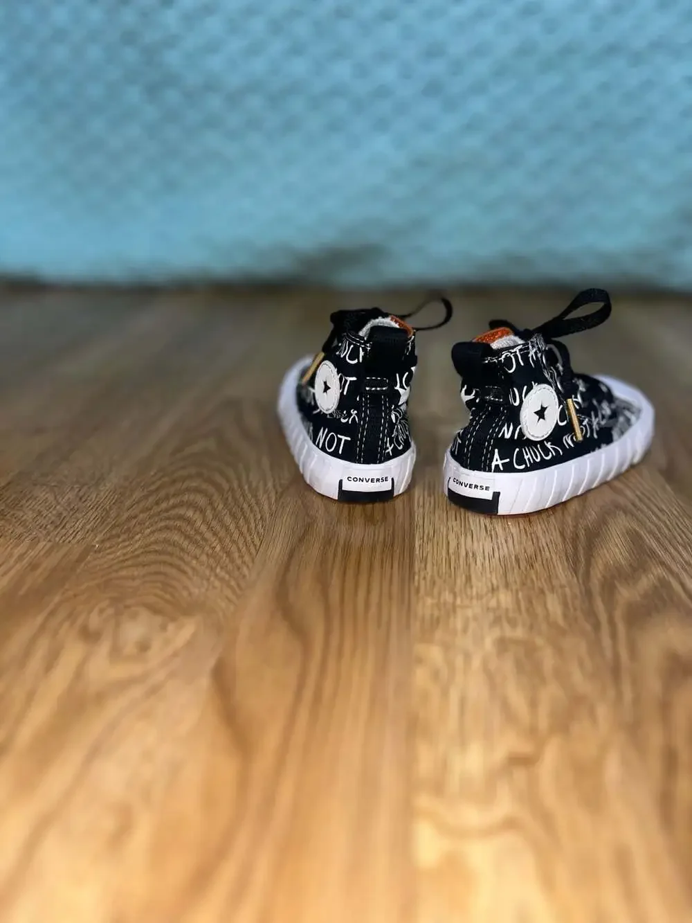 Converse UNT1TL3D Hi 'Not A Chuck' Infant High-Top Sneakers, Black/White, Size 5